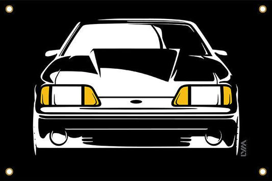 Foxbody Ford Mustang Front or Rear Banner - LYM Clothing