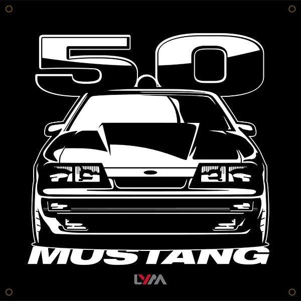 Foxbody 5.0 Ford Mustang LX/GT/4 Eye Front Banners - LYM Clothing