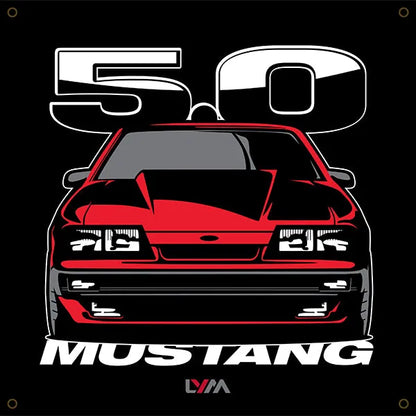 Foxbody 5.0 Ford Mustang LX/GT/4 Eye Front Banners - LYM Clothing