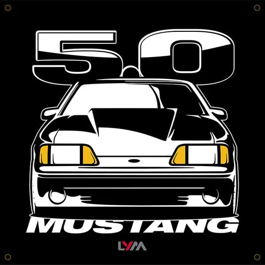 Foxbody 5.0 Ford Mustang LX/GT/4 Eye Front Banners - LYM Clothing