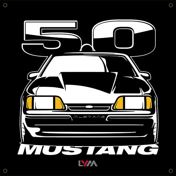 Foxbody 5.0 Ford Mustang LX/GT/4 Eye Front Banners - LYM Clothing