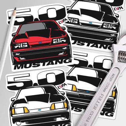 Foxbody Ford Mustang 5.0 Front Sticker - LYM Clothing