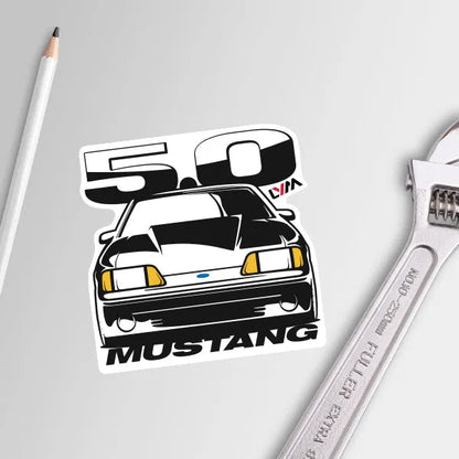 Foxbody Ford Mustang 5.0 Front Sticker - LYM Clothing