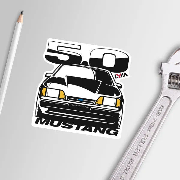 Foxbody Ford Mustang 5.0 Front Sticker - LYM Clothing