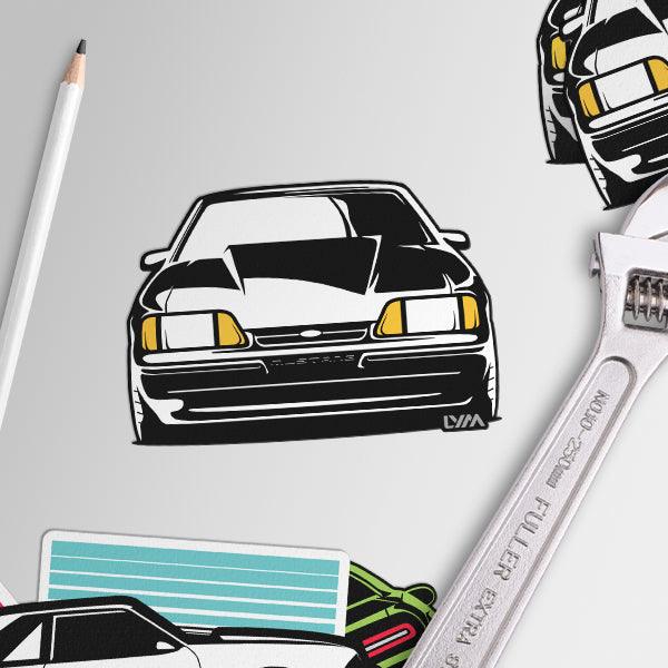 Foxbody Ford Mustang Notch or GT Front Sticker - LYM Clothing