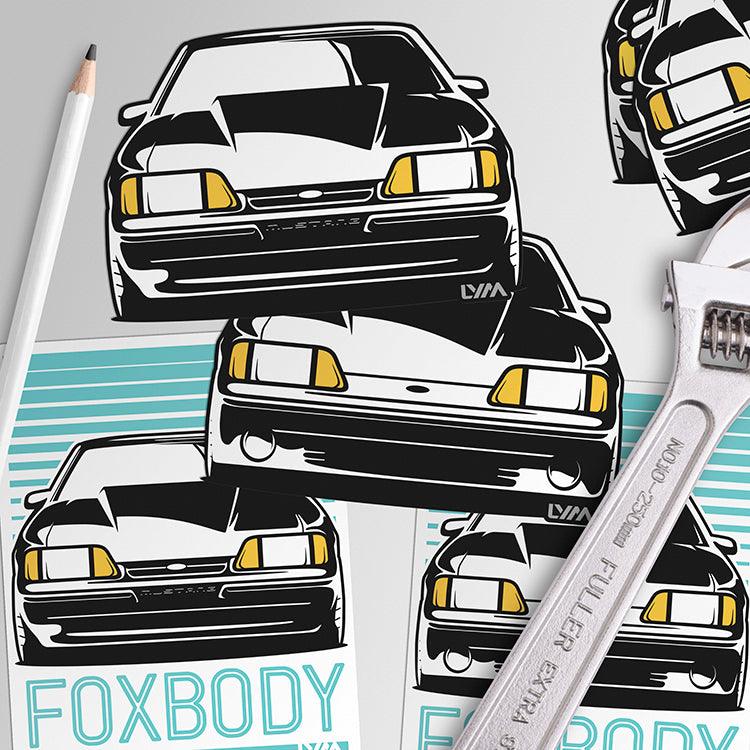 Foxbody Ford Mustang Notch or GT Front Sticker - LYM Clothing