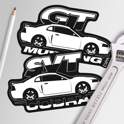 New Edge Ford Mustang Cobra SVT or GT Side Sticker - LYM Clothing