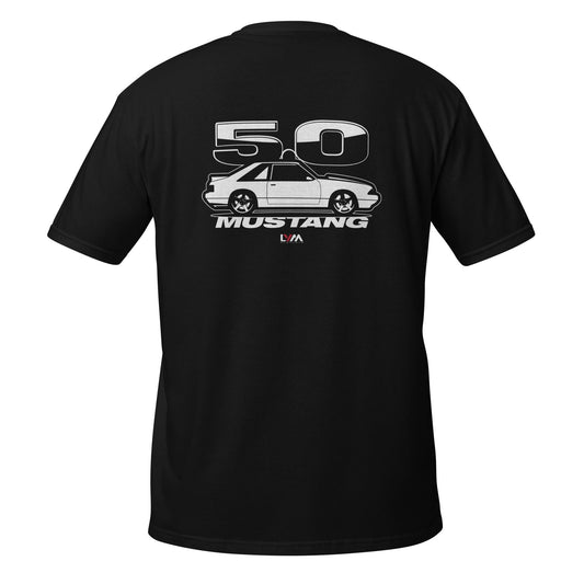 Foxbody 5.0 Ford Mustang Side LX HATCH T-Shirt - LYM Clothing