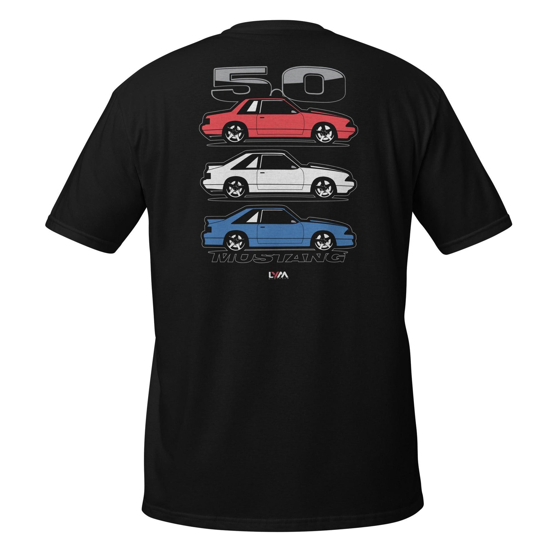 Foxbody 5.0 Ford Mustang USA Sides T-Shirt - LYM Clothing